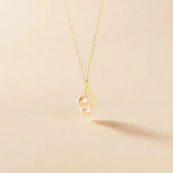 Collier Loeva Or Jaune Perle De Culture Et Oxyde De Zirconium