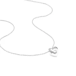 Collier Lovea Argent Blanc Céramique Et Oxyde De Zirconium
