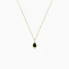 Collier Luminea Or Jaune Malachite Oxyde De Zirconium