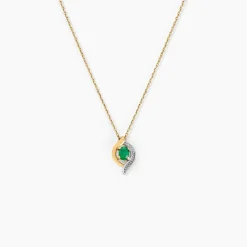 Collier Lydia Or Jaune Emeraude