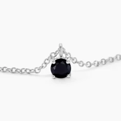 Collier Lylwenn Argent Blanc Oxyde De Zirconium Noir