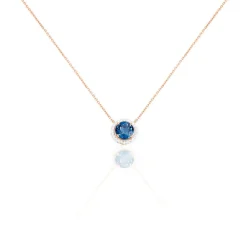 Collier Maeva Or Rose Topaze Et Oxyde De Zirconium
