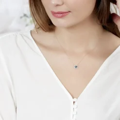 Collier Maeva Or Rose Topaze Et Oxyde De Zirconium