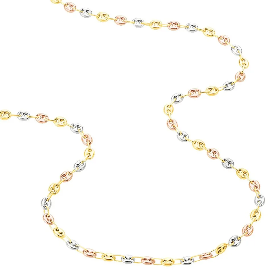 Collier Maille Dami Maille Grain De Cafe Or Tricolore