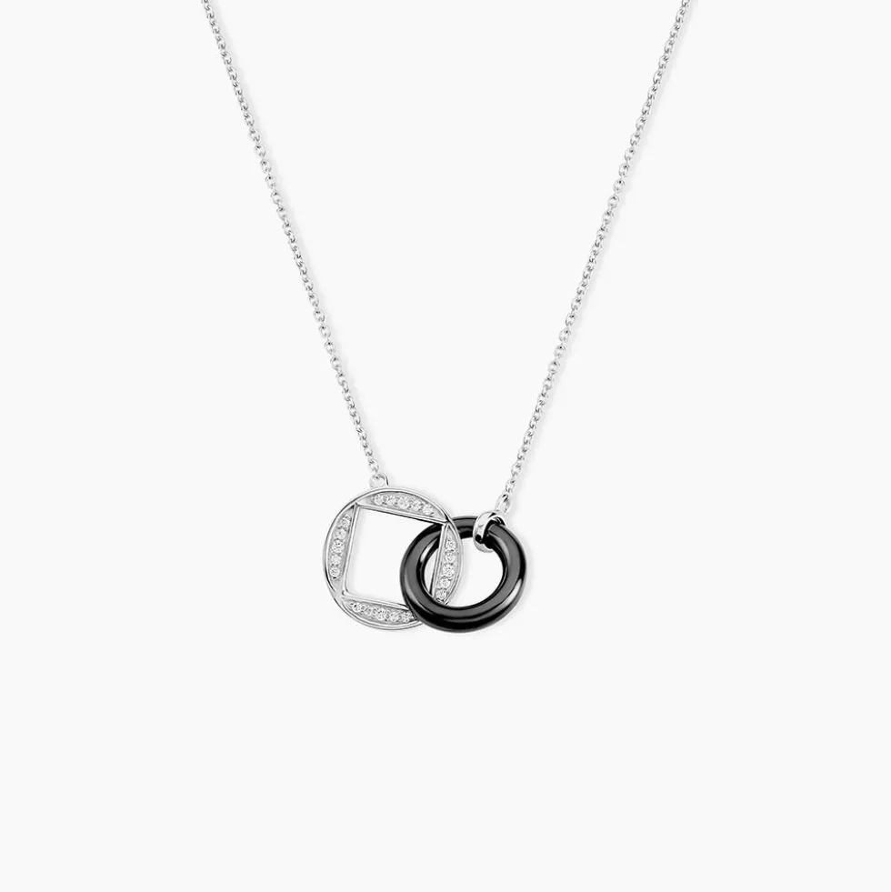 Collier Malee Argent Blanc Céramique Et Oxyde De Zirconium