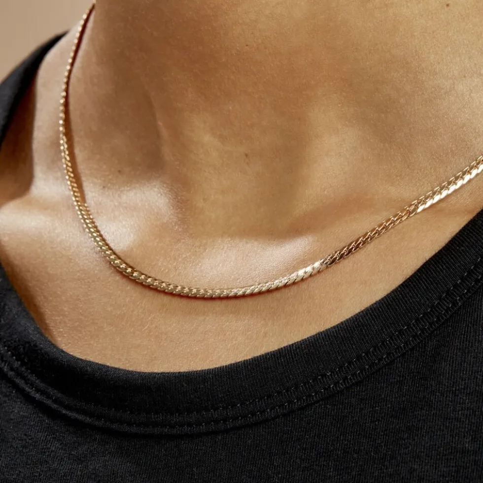 Collier Messaline Plaqué Or Jaune