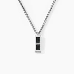 Collier Messy Acier Blanc