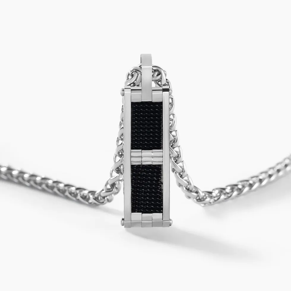 Collier Messy Acier Blanc