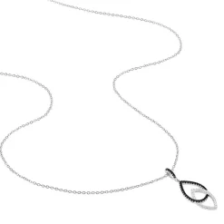 Collier Meta Argent Blanc Oxyde De Zirconium