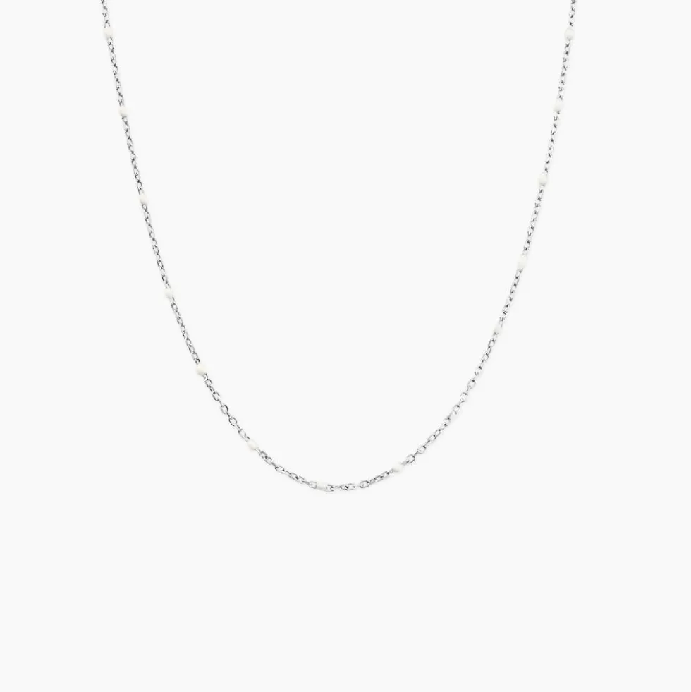 Collier Molly Argent Blanc