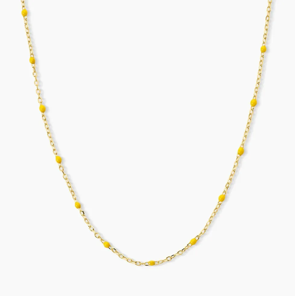 Collier Molly Argent Jaune