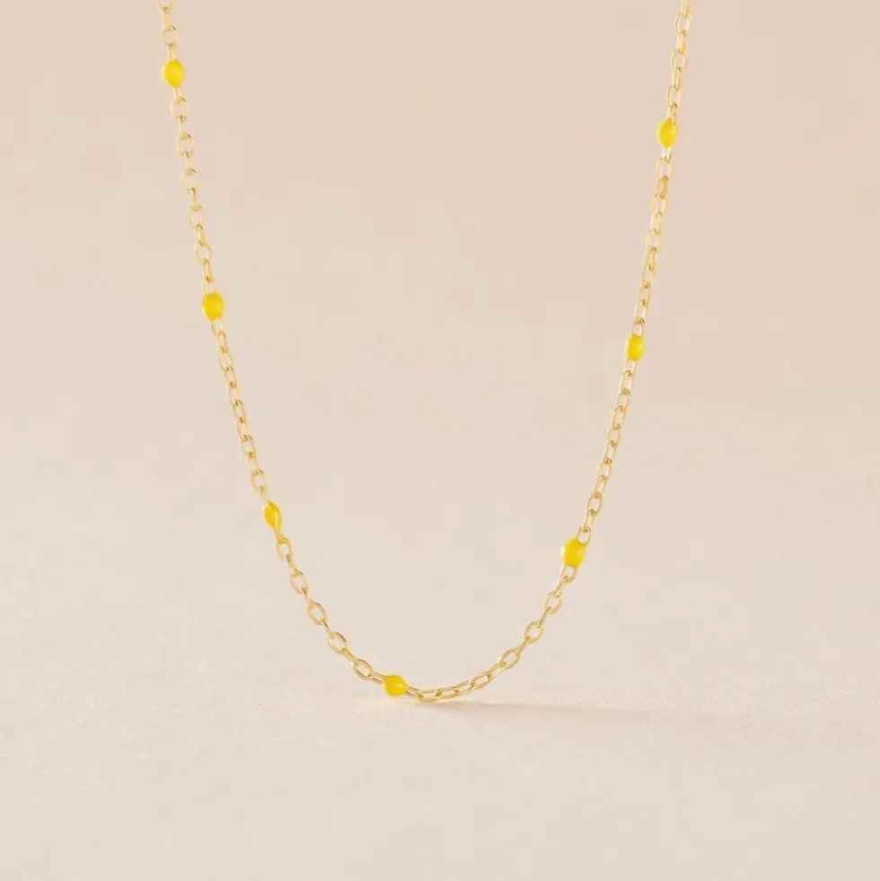 Collier Molly Argent Jaune