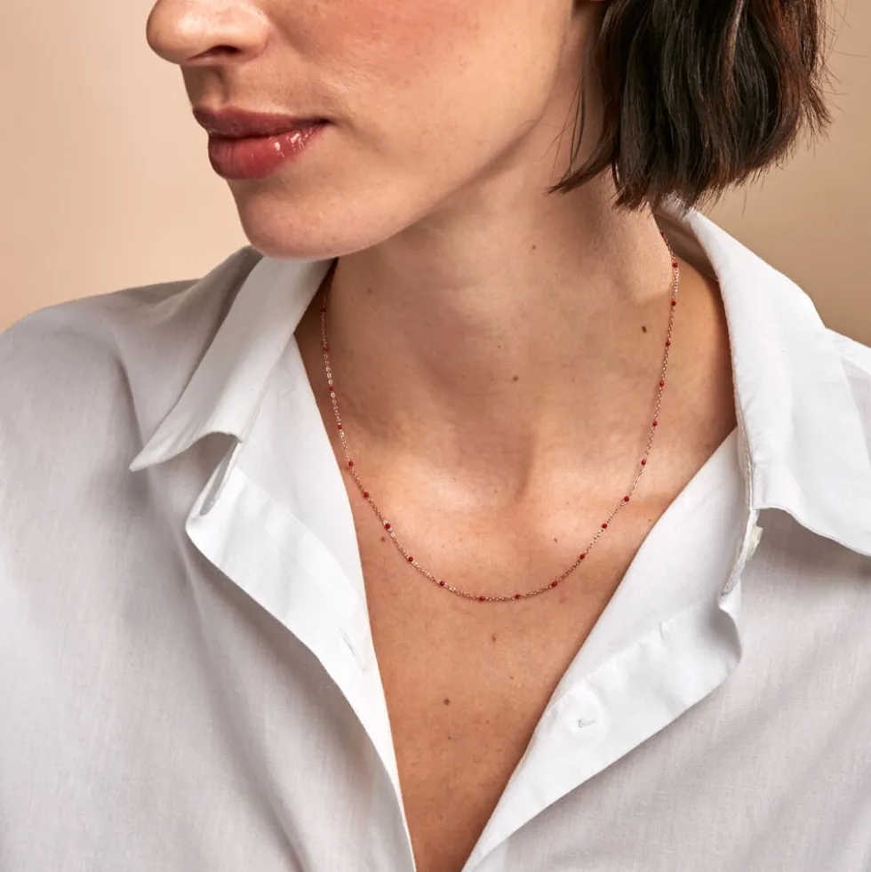 Collier Molly Argent Rose
