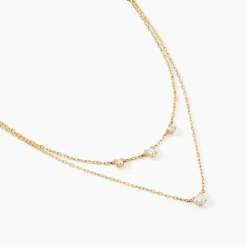 Collier Mordikai Or Jaune Oxyde De Zirconium