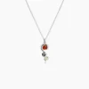 Collier Murriel Argent Blanc Ambre