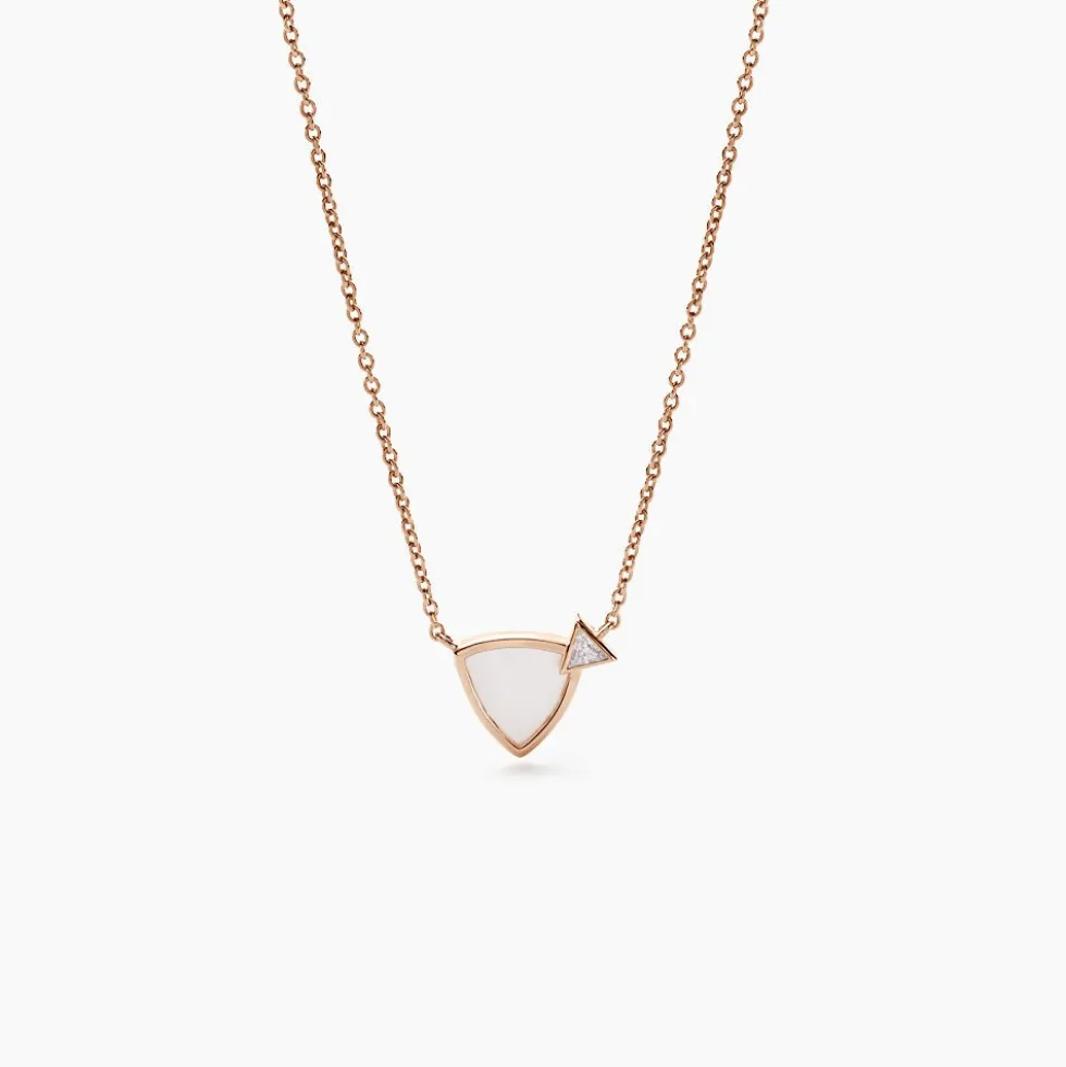 Collier Muse Argent Rose Nacre Oxyde De Zirconium