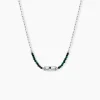Collier Mystic Argent Blanc Malachite
