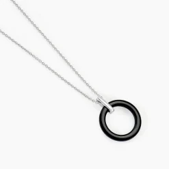 Collier Natacha Cera Argent Blanc Céramique Et Oxyde De Zirconium
