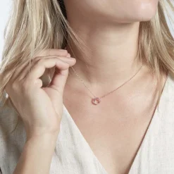 Collier Neptunus Argent Rose Oxyde De Zirconium
