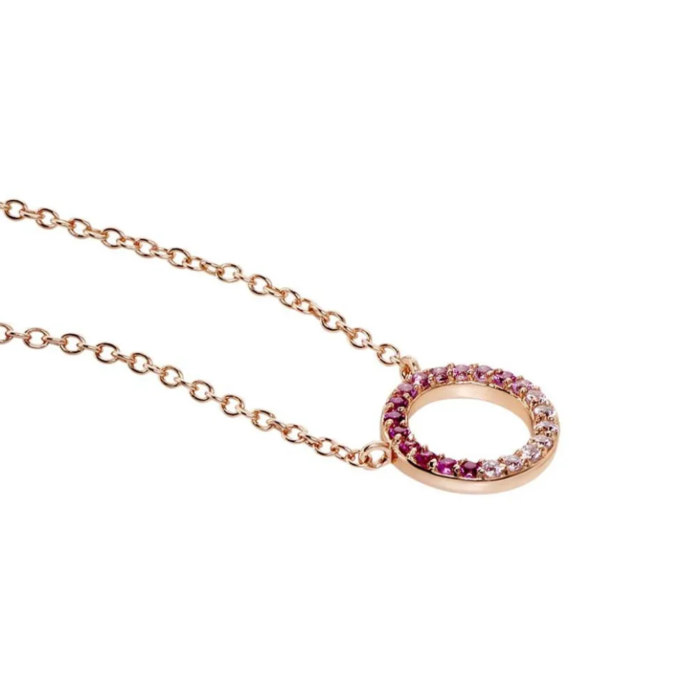 Collier Neptunus Argent Rose Oxyde De Zirconium
