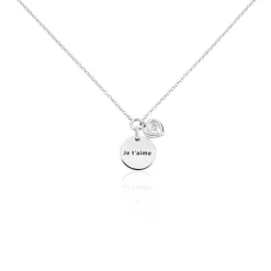 Collier Nikoline Argent Blanc Oxyde De Zirconium