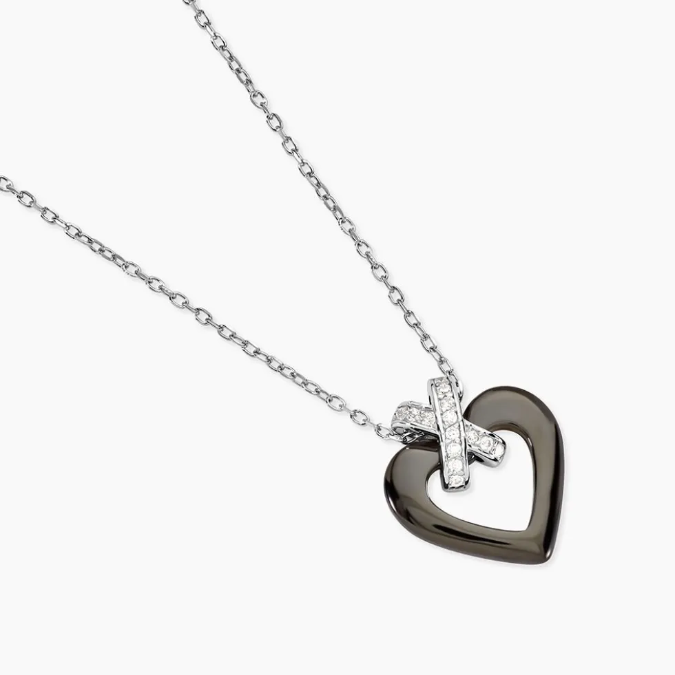 Collier Nolwen Argent Blanc Céramique Et Oxyde De Zirconium
