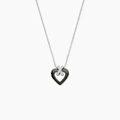 Collier Nolwen Argent Blanc Céramique Et Oxyde De Zirconium