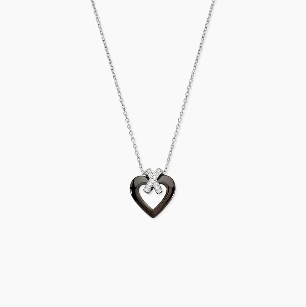 Collier Nolwen Argent Blanc Céramique Et Oxyde De Zirconium