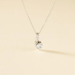 Collier Olly Or Blanc Oxyde De Zirconium