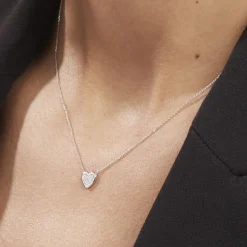Collier Or Blanc Abidan Diamants