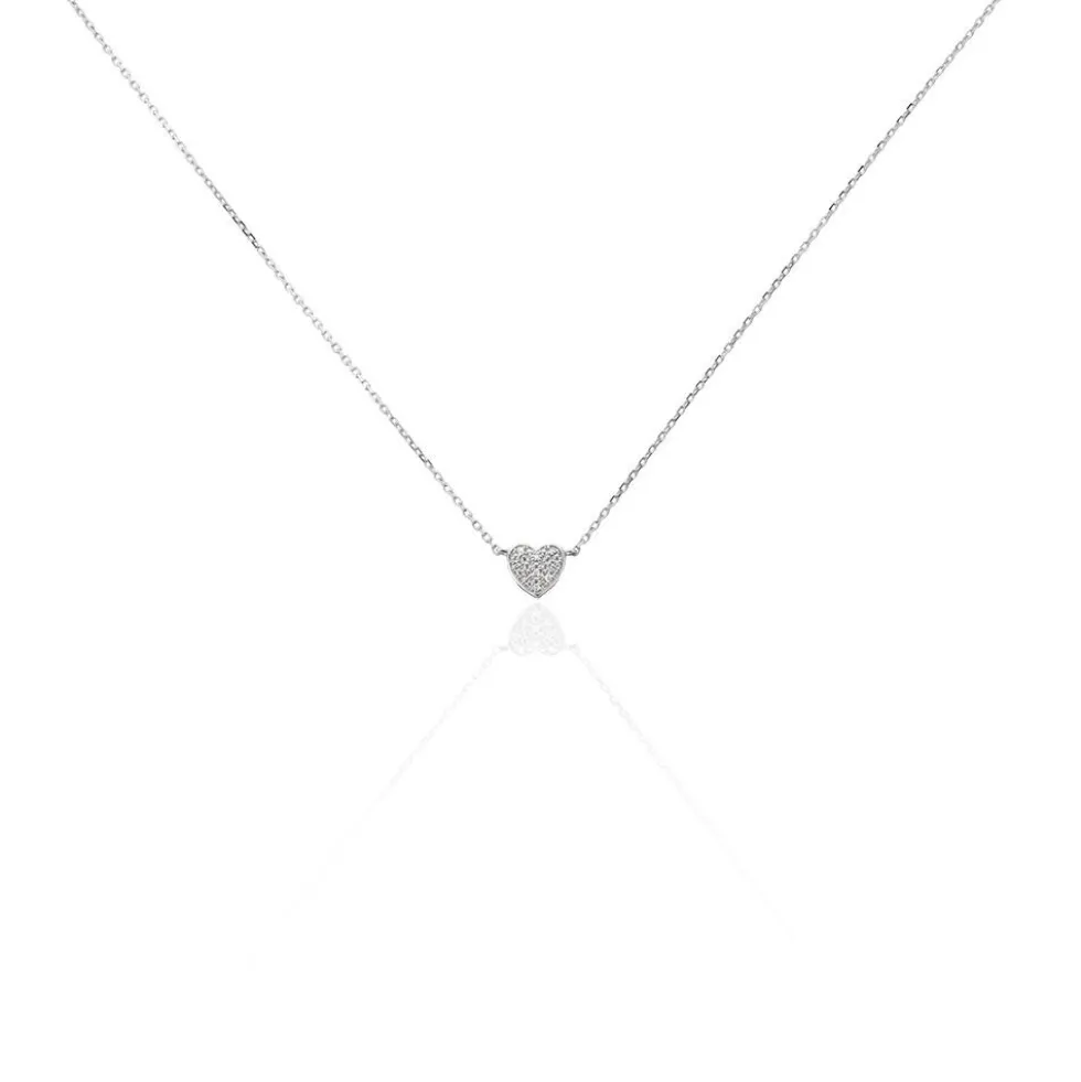 Collier Or Blanc Abidan Diamants
