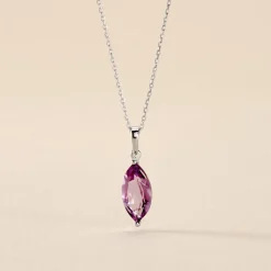 Collier Or Blanc Raquel Améthyste