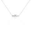 Collier Or Blanc Topaze Et Diamant