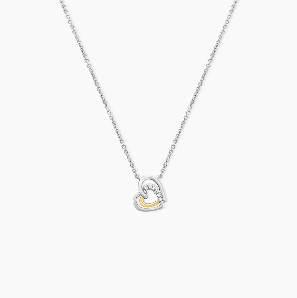 Collier Or Jaune Argent Blanc Oxyde De Zirconium