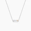 Collier Or Jaune Argent Blanc Oxyde De Zirconium