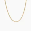 Collier Or Jaune Capucin Maille Marine