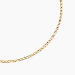 Collier Or Jaune Capucin Maille Marine