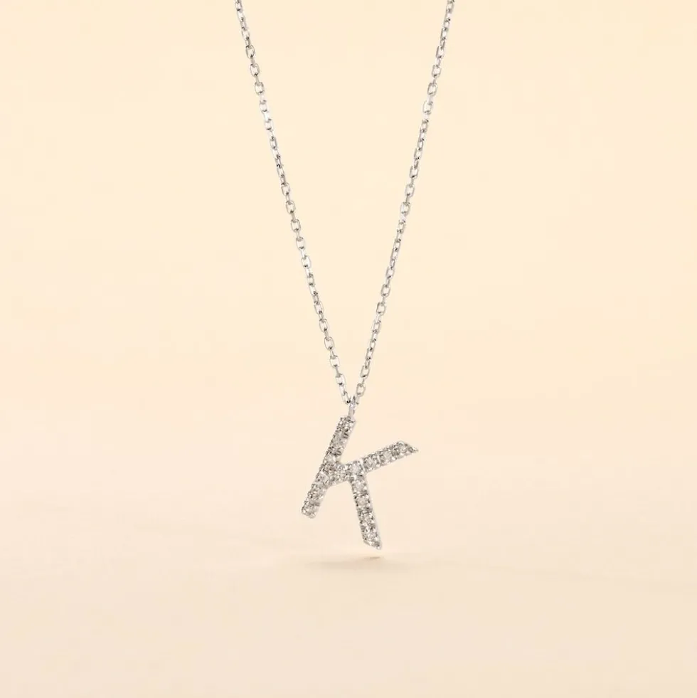 Collier Oran Or Blanc Diamant