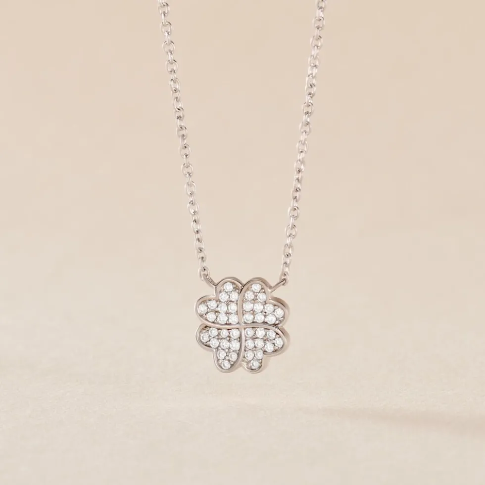Collier Ottilie Argent Blanc Oxyde De Zirconium