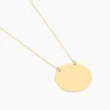 Collier Pastille Gravable Or Jaune