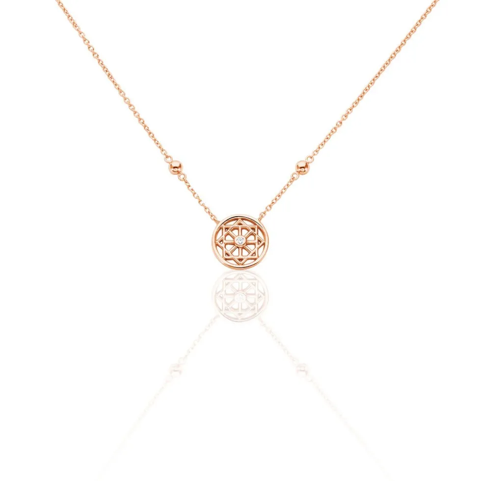 Collier Peinda Argent Rose Oxyde De Zirconium