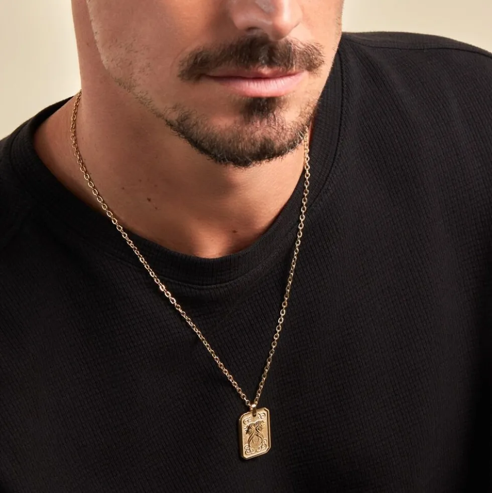 Collier Phebus Him Acier Jaune