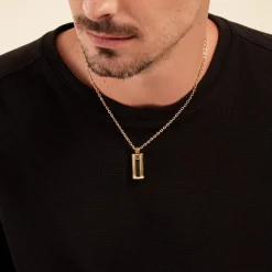 Collier Phebus Him Acier Jaune