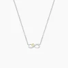 Collier Phedra Or Jaune Argent Blanc