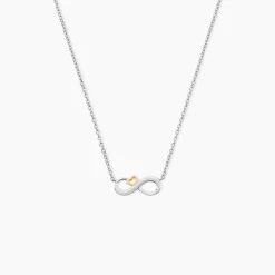 Collier Phedra Or Jaune Argent Blanc