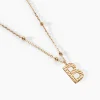 Collier Plaqué Or Jaune Lettra