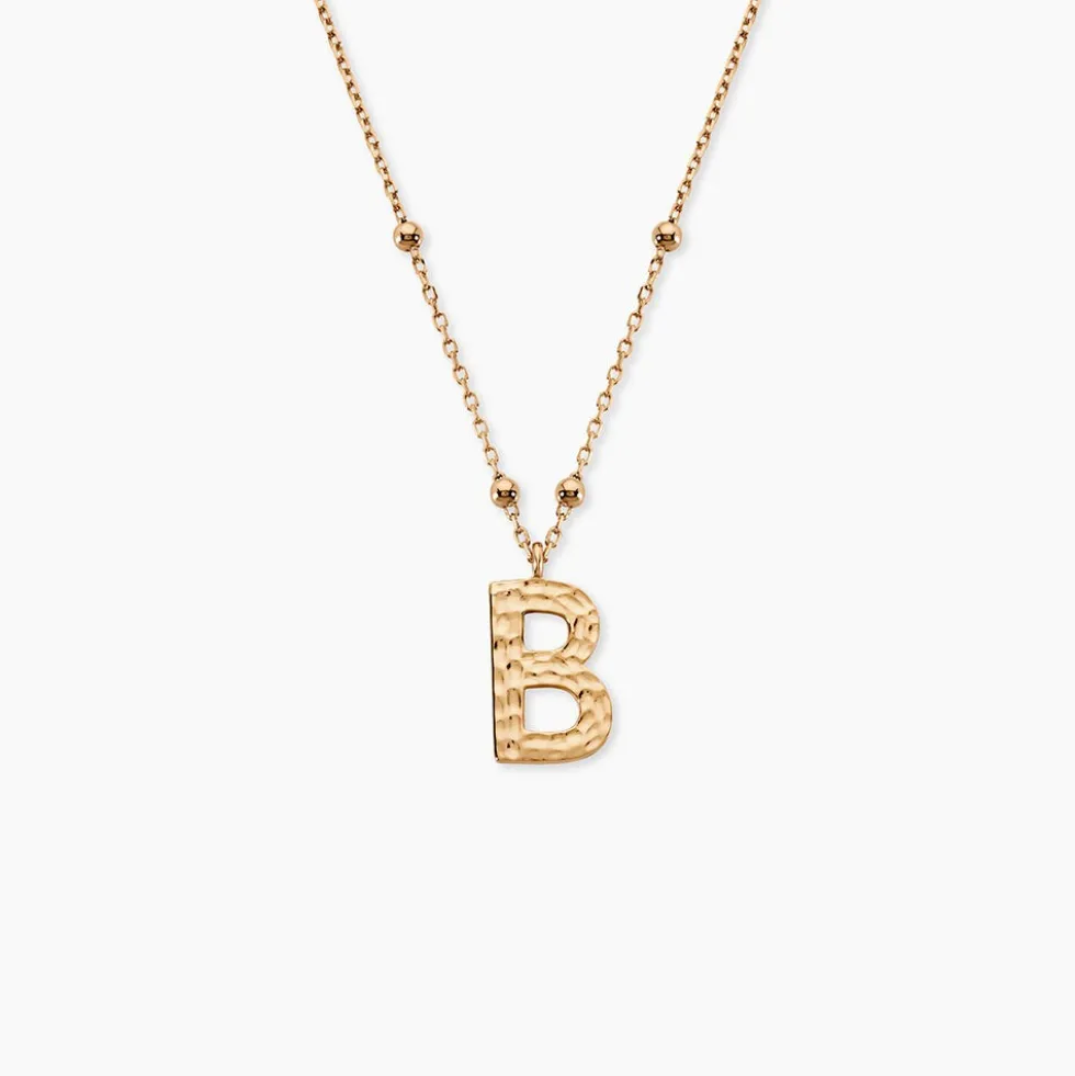 Collier Plaqué Or Jaune Lettra