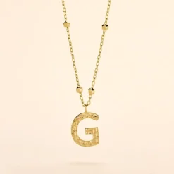Collier Plaqué Or Jaune Lettra