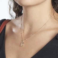 Collier Plaqué Or Jaune Lettra