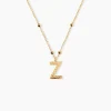 Collier Plaqué Or Jaune Lettra